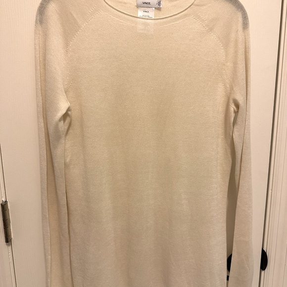 Vince Sweaters - Vince Ivory Cashmere Silk Rolled Neck Sweater S